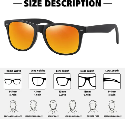 Vista 4 de MEETSUN Polarized Sunglasses for Men Women Classic Retro Driving Sun Glasses 100% UV Protection