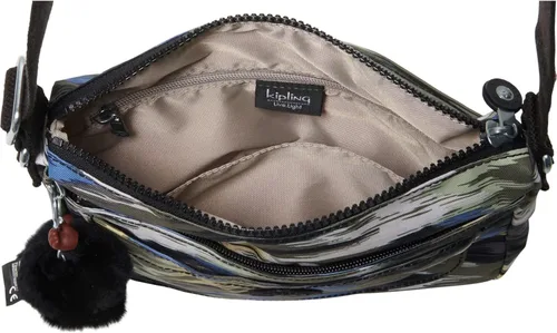 Vista 3 de Kipling Sebastian Sparkly Gold - Bolso cruzado para mujer, color morado