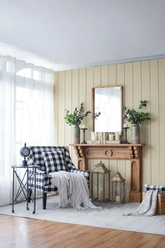 Vista 4 de Espejo rectangular de madera de 24 x 36 pulgadas, decoración de pared de granja para sala de estar, dormitorio, entrada