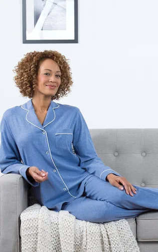 Vista 44 de PajamaGram Conjunto de pijama para mujer – Pijama para mujer, jersey novio, 100% algodón