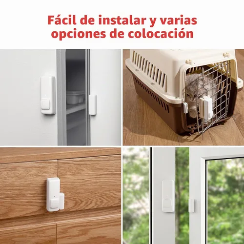 Vista 5 de SwitchBot Sensor de contacto de alarma de puerta – Alarma de ventana inalámbrica de seguridad inteligente para el hogar y sensor de puerta, añade