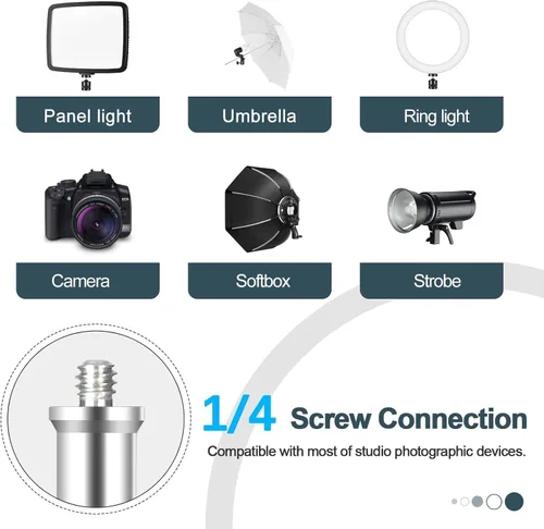 Vista 5 de EMART Soporte de luz de 7 pies para fotografía, soporte de trípode portátil para fotos y video, paquete de 2 soportes de iluminación con funda