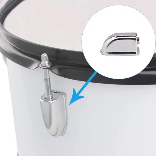 Vista 2 de Tambor de caja de metal con tornillos para trampa/Tom piezas accesorios de un solo extremo montado 6 unids