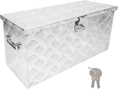 Vista 14 de Caja de herramientas de 24 pulgadas, caja plana para camioneta, organizador de almacenamiento para RV, caja de herramientas para camión con asa