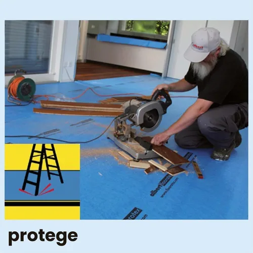 Vista 6 de Albert Floorotex Blue - Protección temporal multiusos para el suelo, rollo de 150 pies cuadrados (40 pulgadas x 45 pies)