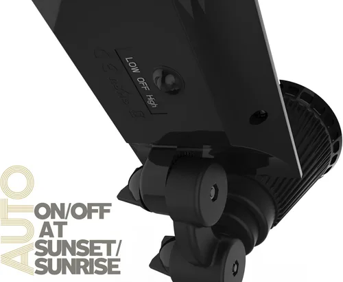 Vista 4 de Magictec Focos solares, 2 en 1 ajustables 4 luces LED solares de pared/paisaje con sensor de encendido/apagado automático, paquete de 2 (RGB)