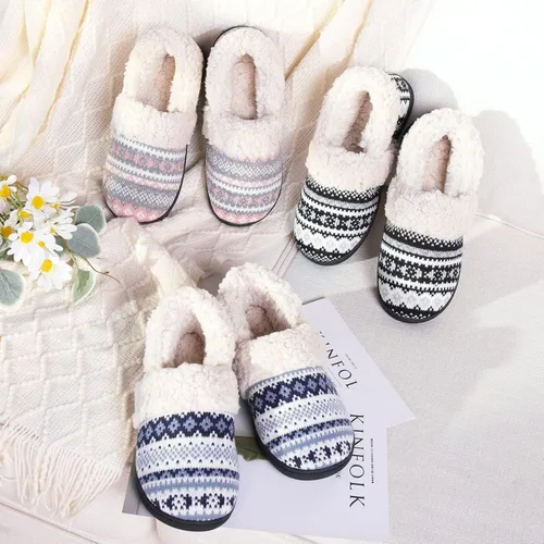 Vista 8 de Evshine Pantuflas mullidas de espuma viscoelástica con parte trasera cerrada para mujer, con forro polar, para interiores y exteriores