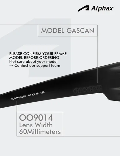 Vista 2 de Alphax 2 pares de lentes polarizadas de repuesto para gafas de sol Oakley Gascan OO9014 - Deep Water+Midnight Sun