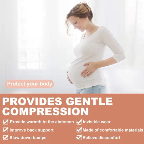 Vista 2 de SIYWINA Cinturón de maternidad Cinturón de apoyo para embarazo, banda de apoyo abdominal, correa de apoyo abdominal para el vientre y la espalda