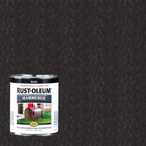 Vista 2 de Pintura para acabado de metal Rust-Oleum Hammered, 1 cuarto de galón, 7215502