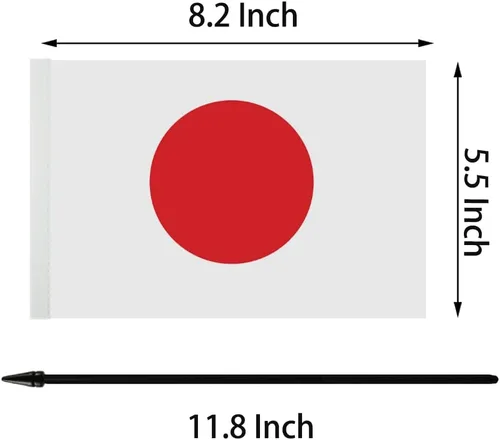 Vista 5 de Bandera de escritorio de la amistad de Estados Unidos y Japón, banderas japonesas para exhibición de habitación, juego de banderas de escritorio