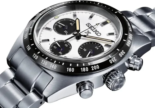 Vista 2 de Seiko Prospex Speedtimer Solar Cronógrafo deportivo con esfera blanca SSC813P1