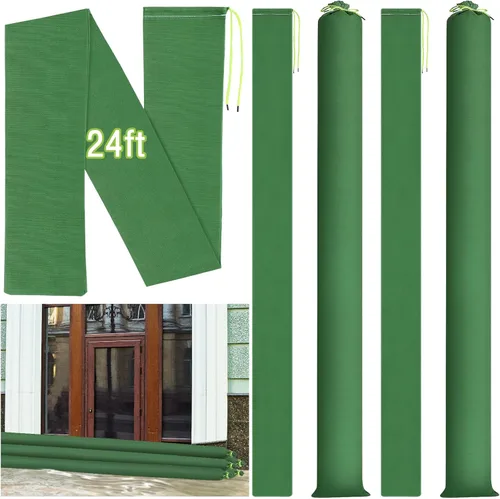 Vista 20 de Threan 4 Piezas Sacos de Arena Largos de Lona para Inundaciones Bolsas de Tubo de Arena Protección contra Inundaciones Engrosadas Reutilizables