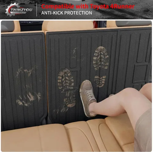 Vista 4 de Alfombrillas Protectoras Compatible con Toyota 4Runner 2025 2026 de 7 Asientos Protector de Asiento Trasero de 2da Fila Cubierta TPE Forros