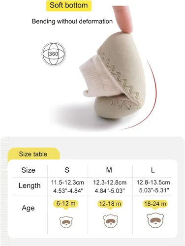 Vista 7 de BEHELE Zapatos de calcetín antideslizantes para bebés y niñas, 2 pares