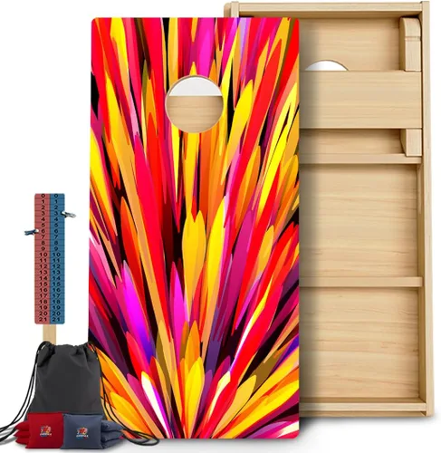 Vista 40 de CornholeGamesUSA Pro - Juego de tablas de Cornhole Fabricado en Estados Unidos Abedul báltico 3/4 Sin rebote Patas triples gruesas Dos 1