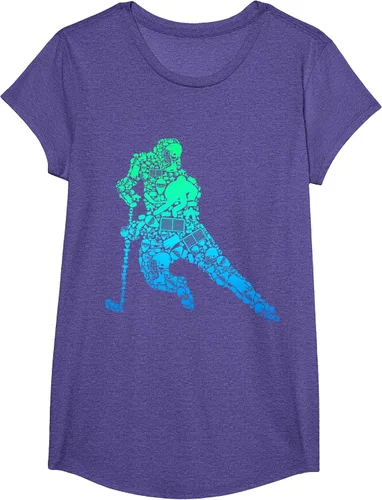 Vista 27 de Jugador de hockey sobre hielo Camiseta de hockey sobre hielo para hombres y niños Asphalt Grey