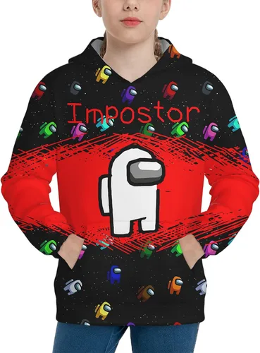 Vista 4 de alrguwi Sudadera con capucha para niños y niñas con estampado 3D de moda, sudadera con capucha novedosa