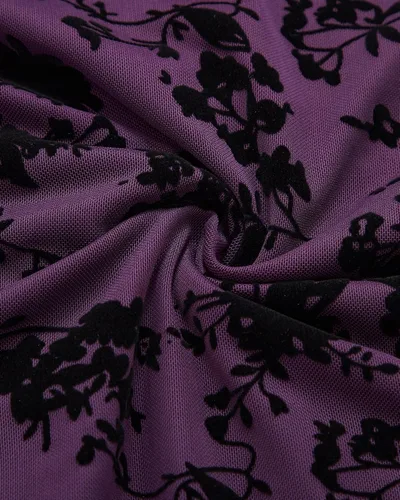 Vista 4 de VALOLIA Blusa de manga 34 para mujer, estilo casual, holgada, floral, de malla, plisada, en capas