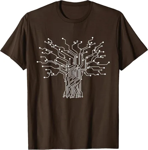 Vista 15 de Electronics Technician Binary Tree - Electrical Engineer T-Shirt Asphalt Grey