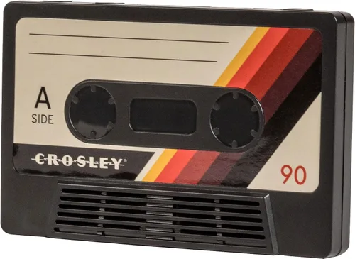 Vista 10 de Altavoz portátil inalámbrico Bluetooth de cinta de casete Crosley CR3045BK-CS, diseño clásico en negro