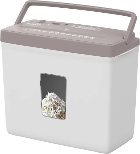 Vista 9 de Suntiko 5-Sheet Small Cross Cut Paper Shredder Black Negro