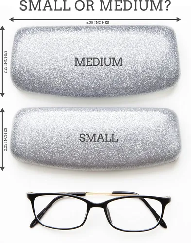 Vista 6 de La original e impresionante caja de gafas de concha dura, para mujer, de Spunky Soul Recubierto por un suave brillo Paño de limpieza