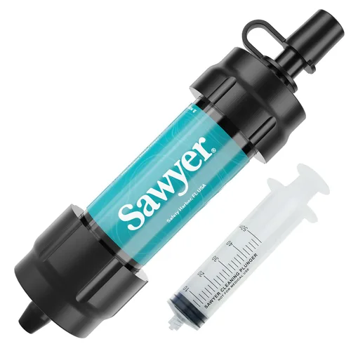Vista 10 de Sawyer Products SP350 Sistema de filtración de agua Mini, solo filtro y émbolo de limpieza, individual, morado