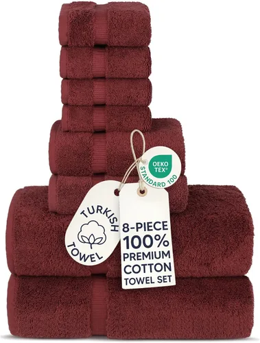 Vista 86 de Chakir Turkish Linens - Toallas turcas de 100% algodón, suaves y absorbentes (juego de 3 toallas personalizables, color aguamarina)