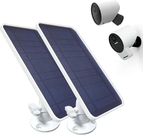 Vista 8 de DIANMU Panel solar para cámara de seguridad SimpliSafe para exteriores y serie 2, con cable resistente a la intemperie de 13 pies y soporte
