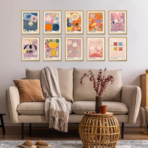 Vista 3 de Hilma Af Klint - Arte abstracto – 10 impresiones artísticas estéticas y famosas impresiones artísticas / impresiones de pared vintage, pinturas
