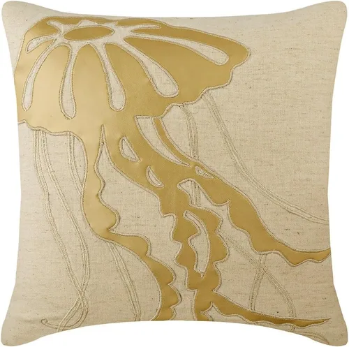 Vista 17 de HomeCentric Funda de almohada geométrica beige, 12 x 12 pulgadas, cuadrado de lino y algodón, círculos contemporáneos de Pascua, círculo de la vida