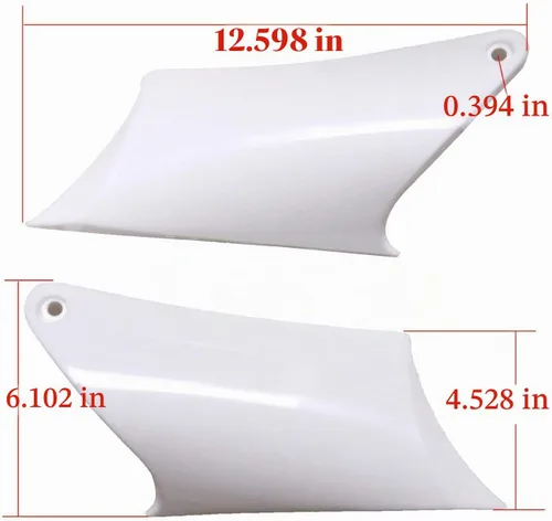 Vista 2 de TDPRO Kit completo de carenado de plástico para guardabarros para Apollo Orion 110cc 125cc 150cc Pit Dirt Bike (4 negro + 3 blanco)
