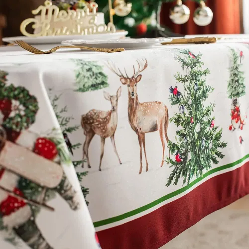 Vista 5 de ARTABLE Mantel Rectangular de Primavera con Estampado de Flores, Hierba y Patrones Florales Vintage, Mantel para Mesa de Pascua, Camino de Mesa