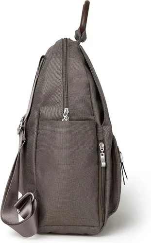 Vista 4 de Baggallini Mochila todo el día para mujer con pulsera de teléfono RFID tierra sombra oscura talla única