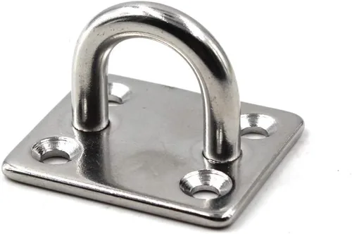 Vista 2 de Flomore M10 - Gancho de techo para placa de ojo de acero inoxidable 304, resistente para colgar (paquete de 2, tornillos incluidos)