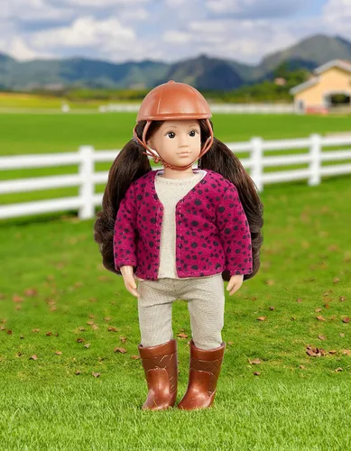 Vista 10 de Lori Philippa's Horse & Stable Set, Mini Doll Barn Playset, Rosa, Muñecas