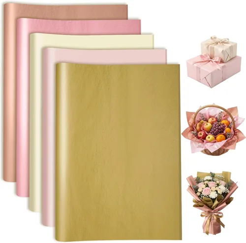 Vista 7 de woric 120 hojas de papel de seda verde para bolsas de regalo, papel de seda multicolor grueso de 17 GSM, a granel para envolver regalos, graduación
