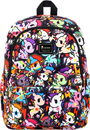 Vista 12 de Tokidoki Mochila con llavero Unicorno linda mochila de viaje para laptop para mujer, bolsa casual, mochila ligera, mochila de día
