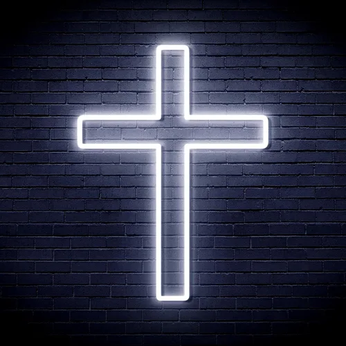 Vista 13 de ADVPRO Cruz Jesús Decoración Para El Hogar Flex Silicona LED Neon Sign - Azul - st16s33-fnu0059-b