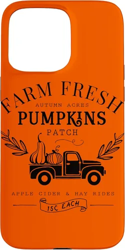 Vista 27 de Funda de otoño vintage para iPhone 14 Pro Farm Fresh Pumpkin