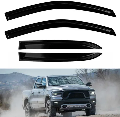 Vista 49 de 4 protectores de lluvia para Chevy Equinox 2010-2017, viseras de ventana, deflectores, parasoles, cinta de ventilación en canal hacia fuera