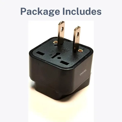 Vista 2 de Adaptador de corriente universal internacional convertidor de punta de enchufe - Convertir Europa, EU/UK/CN/AU a Estados Unidos - Ideal