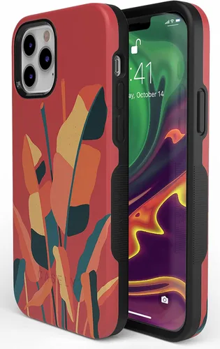 Vista 5 de Casely Funda para iPhone 11 Pro Max Let it Grow Banana Leaf Floral Diseño protector audaz