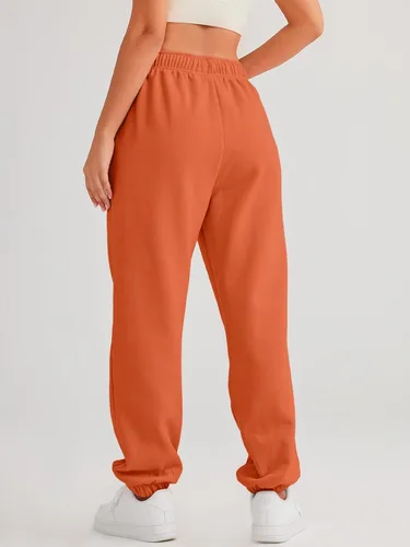Vista 4 de AUTOMET Pantalones deportivos holgados de forro polar para mujer