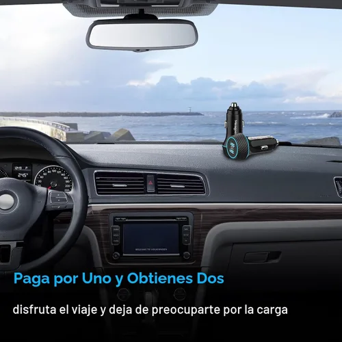 Vista 4 de Paquete de 2 cargadores de coche USB C de 90 W de carga súper rápida para iPhone 17 Pro Max/Air/16/15/iPad, teléfono Android Samsung, doble puerto
