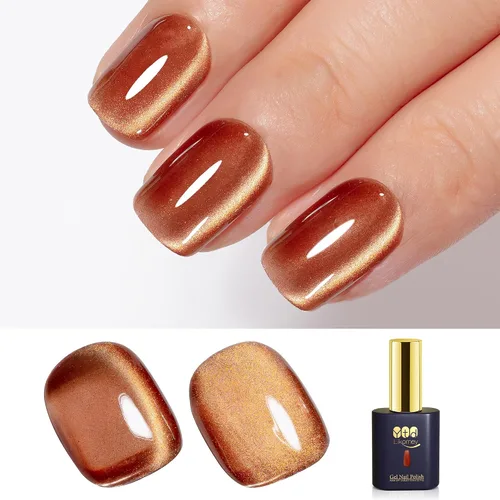 Vista 34 de YTD Likomey - Juego de esmaltes de uñas de gel de ojo de gato, 8 colores con purpurina magnética de cristal, borgoña, rojo, negro, verde, ciruela