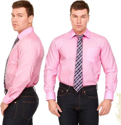 Vista 2 de Alberto Danelli - Camisa de manga larga, con corbata y pañuelo a juego, para hombre