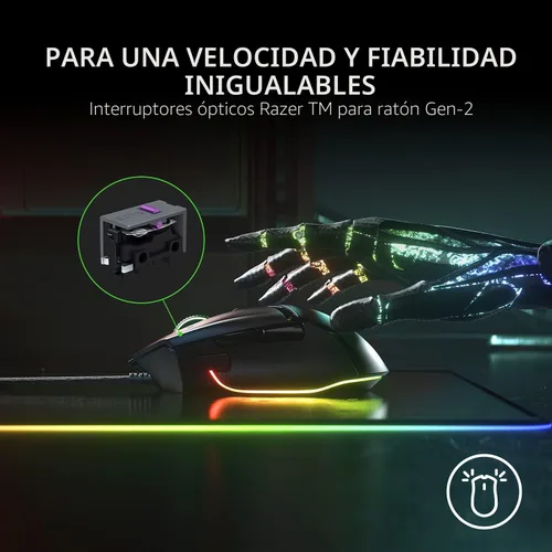 Vista 6 de Razer Basilisk V3 - Ratón ergonómico para juegos con cable RGB Negro