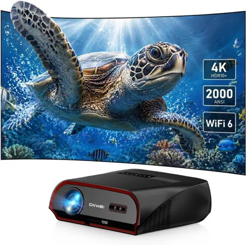 Vista 11 de Daytime 4K Projector【Google TV / 2300 ANSI】Smart Movie Projector with WiFi 6 and Bluetooth, 38W Dolby ToF Autofocus NFC/Voice Control HDMI ARC, Home